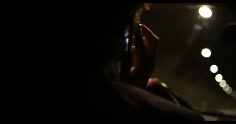 Close Up Man Driving And Talking On Phone Stock Footage 126642788