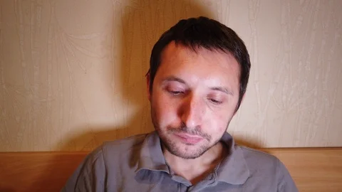 Close-up, man eats, fast food, chicken nuggets, wings and french fries. 4k Stock Footage 119888845