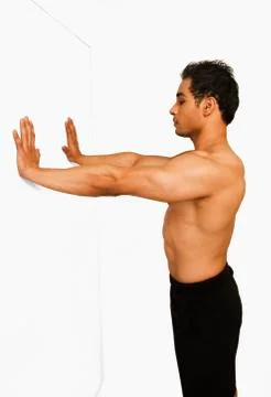 Close-up of a man exercising Fotos Stock