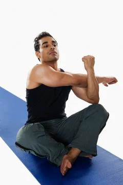 Close-up of a man exercising Stock Photos
