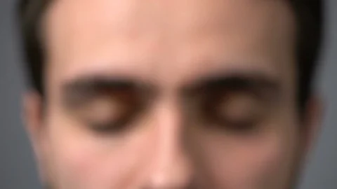Close-up man eyes looking Stock Footage 74826878