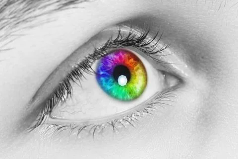 Close up of a man eyes, macro Stock Photos
