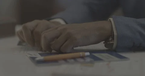Close up of a man fidgeting - Shot on RED 5K Stock-Footage 113604933