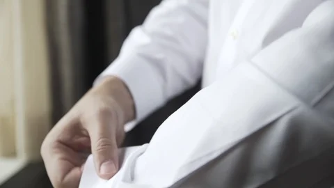 Close up Man Getting Dressed Stock Footage 122533188