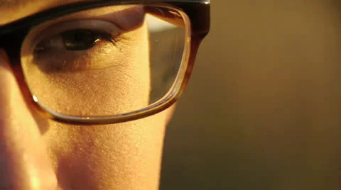 Close Up of Man with Glasses Video stock 27129977