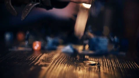 Close up of man hand dropping coins Stock Footage 79440490