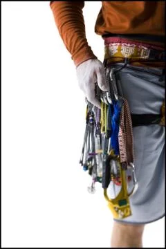 Close-up of man with hand on rope Stock Photos