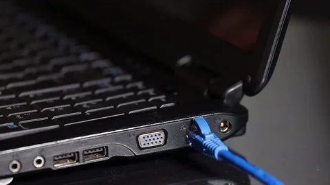 Close Up Man Hand Setting Up Laptop Stock Footage 116717669