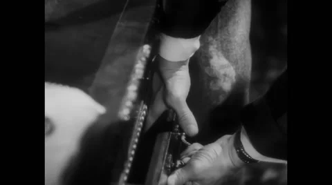 Close-up of man with hand stuck in drawer Video stock 45655633