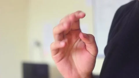 Close-up Of Man Hands Cracking His Knuckles At Home Stock Footage 214484348