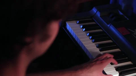 Close up of man hands piano playing Stock Footage 66471907