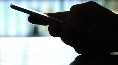 Close up of man hands typing on a cell phone Stock Footage 48039112