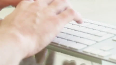 Close up of man hands typing on a computer keyboard HD Stock Footage 41794597