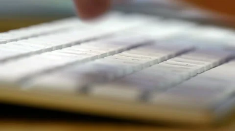 Close up of man hands typing on a computer keyboard HD Stock Footage 41794650