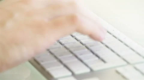 Close up of man hands typing on a keyboard Stock Footage 42489801