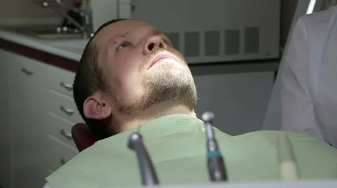 Close up of man having his dental treatment Video stock 61852575