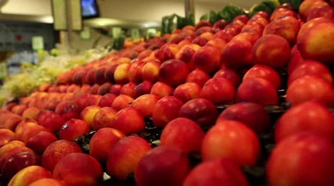 Close Up of Man Picking Fruit in Market Stock Video Stock Footage 34365301