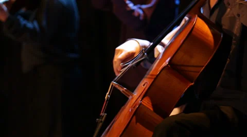 Close up of man playing the cello 動画素材 36545673