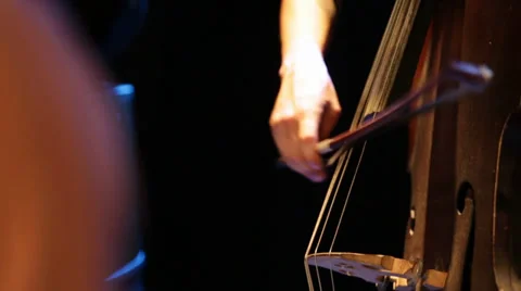 Close up of man playing the cello 스톡 동영상 36546345