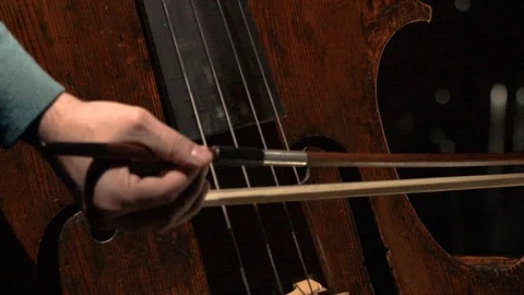 Close up of man playing cello Stock Footage 108371279