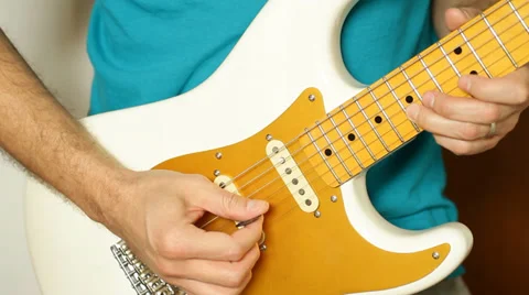 Close up of man playing guitar Stock Footage 35511060