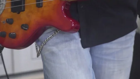 Close-up of a man playing the guitar Stock Footage 111729563