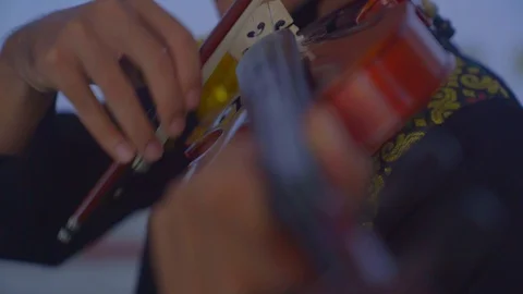 Close-up Man playing violin Stock Footage 120399810
