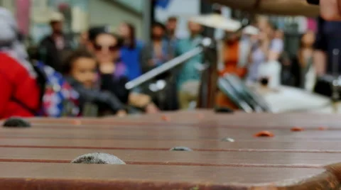 Close up man playing xylophone Stock Footage 68450368