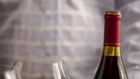 Close-up of man pouring red wine Stock Footage 98247451