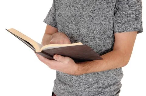 Close up of a man reading a book Stock Photos