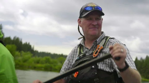 Close up of man rowing Stock Footage 59708050