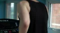 Close up man running indoors HD Footage