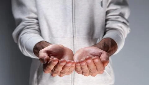 Close up of a man 's hands Stock Photos