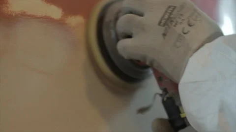 Close up of man sanding Stock Footage 44291421