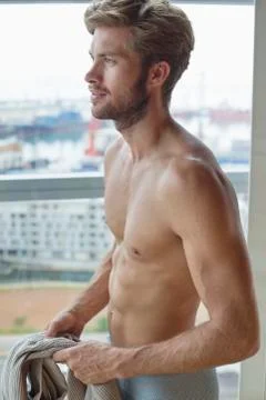 Close-up of a man in a sauna Stock Photos