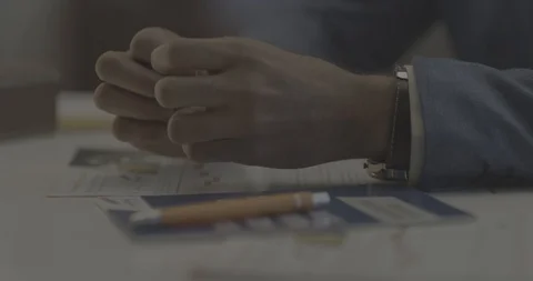 Close up of a man scratching his hands - Shot on RED 5K Stock-Footage 113604960