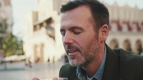 Close up, man sends voice message Stock-Footage 221530329
