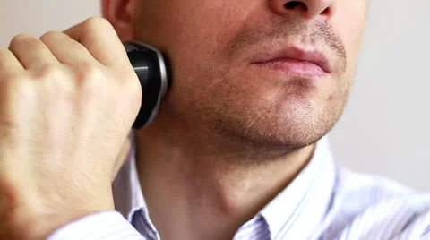 Close up of man shaving 스톡 동영상 24666011