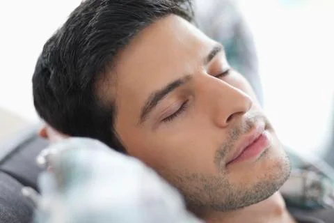 Close-up of a man sleeping Stock Photos