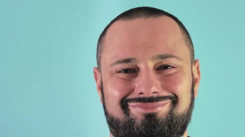 Close-up of a man smiling Video stock 243669098