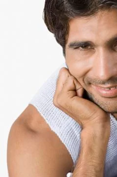 Close-up of a man smiling Stock Photos