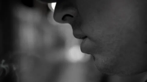 Close Up Man Smoking Stock Footage 27236108