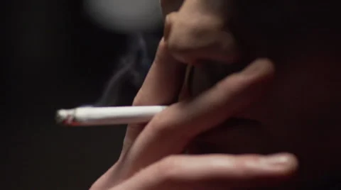 Close Up Of Man Smoking Stock Footage 50724731