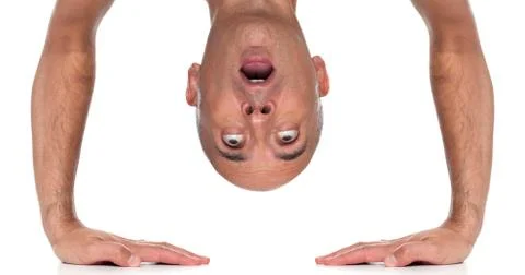 Close up of a man standing on his hands Stock Photos