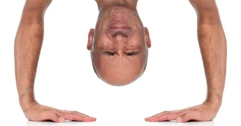 Close up of a man standing on his hands Stock Photos
