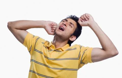 Close-up of a man suffering from a neckache Фото