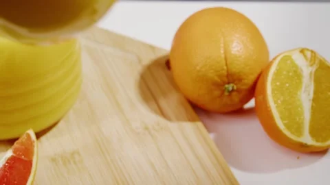 Close Up Man Taking Fresh Orange Juice Glass Slow Motion Stock Footage 330092103