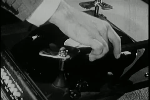 Close-up of man taking needle off record on vintage turntable Stock Footage