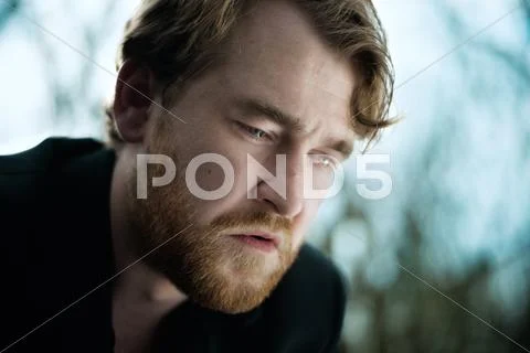 A close up of a man in tears Stock Photos