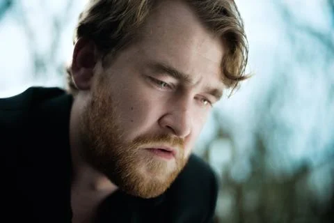 A close up of a man in tears Stock Photos